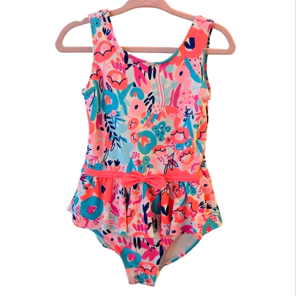 Just One You Made By Carter's Girls Swimsuit with Pink Accents Size 3T - Picture 1 of 7